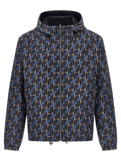 Fendi Blue Polyester Shell Jacket