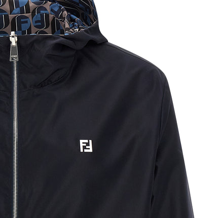 Fendi Blue Polyester Shell Jacket