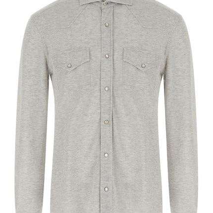 Brunello Cucinelli Gray Cotton Blouse
