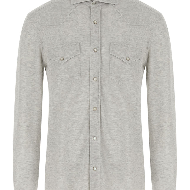 Brunello Cucinelli Gray Cotton Blouse