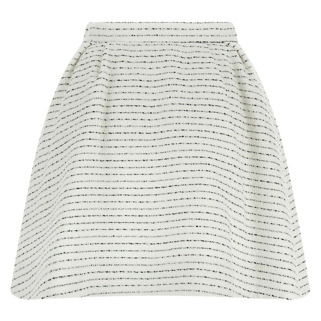 Alessandra Rich White Polyamide Long Skirt