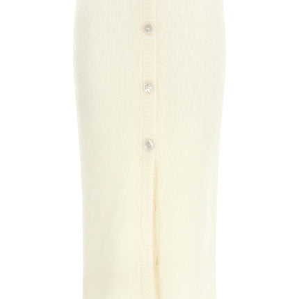 Alessandra Rich White Other Fibres Midi Skirt