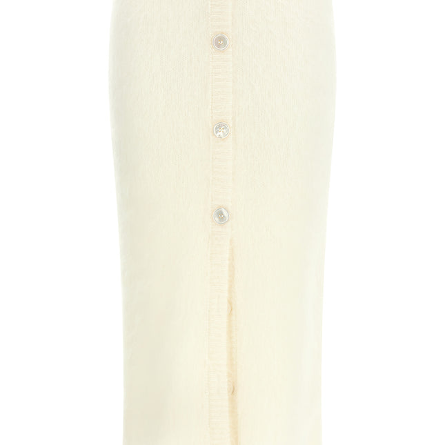 Alessandra Rich White Other Fibres Midi Skirt
