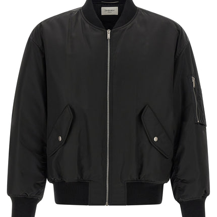 Saint Laurent Black Polyamide Bomber