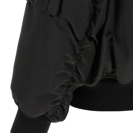 Saint Laurent Black Polyamide Bomber