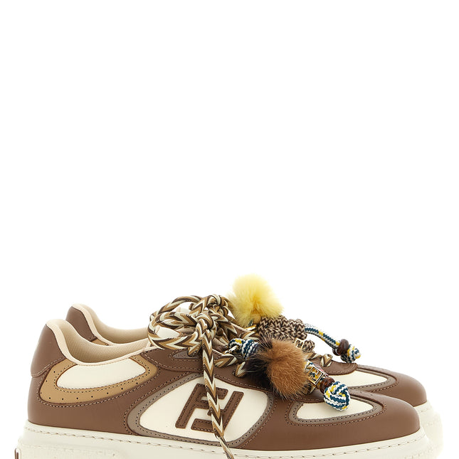 Fendi Multicolor Calfskin Platform Sneakers