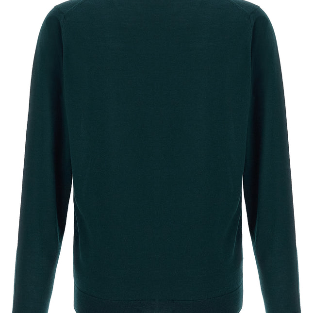JOHN SMEDLEY Bicolor Merino Wool Cardigan