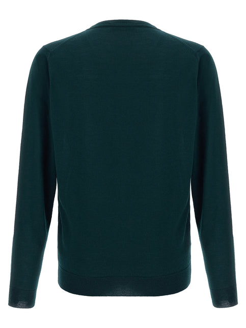 JOHN SMEDLEY Bicolor Merino Wool Cardigan
