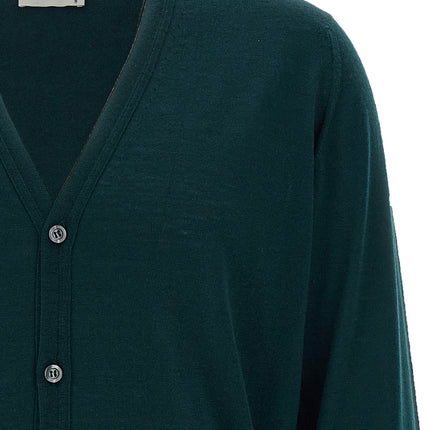 JOHN SMEDLEY Bicolor Merino Wool Cardigan