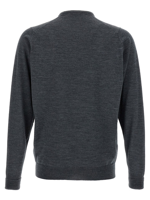 JOHN SMEDLEY Gray Merino Wool Cardigan