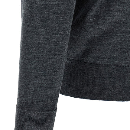 JOHN SMEDLEY Gray Merino Wool Cardigan