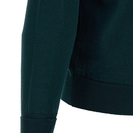 JOHN SMEDLEY Bicolor Merino Wool Cardigan
