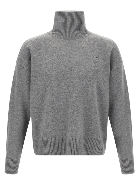 Ami Paris Gray Wool Cardigan