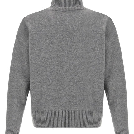 Ami Paris Gray Wool Cardigan