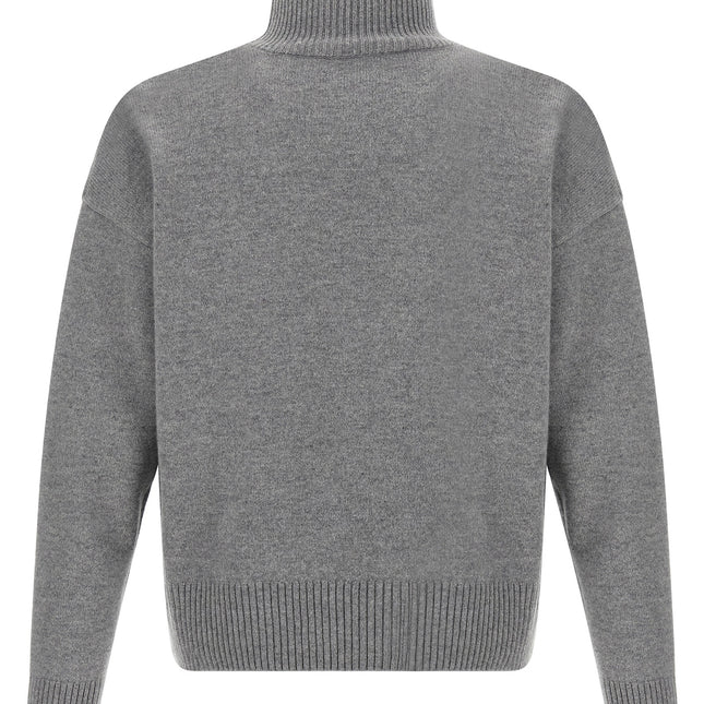 Ami Paris Gray Wool Cardigan