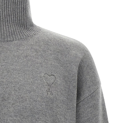 Ami Paris Gray Wool Cardigan