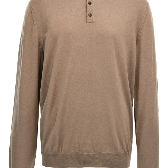 ZANONE Beige Virgin Wool Polo Shirt