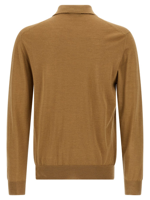 ZANONE Beige Cashmere Polo Shirt