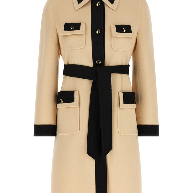 Valentino Garavani Beige Virgin Wool Coat