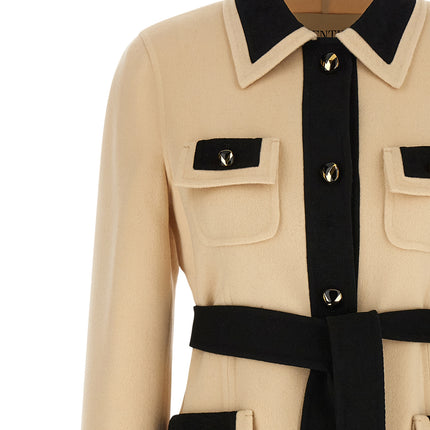 Valentino Garavani Beige Virgin Wool Coat