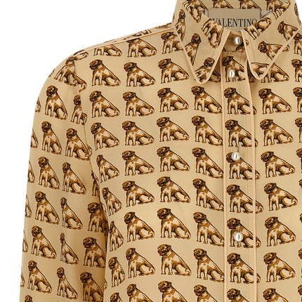Valentino Garavani Beige Silk Blouse