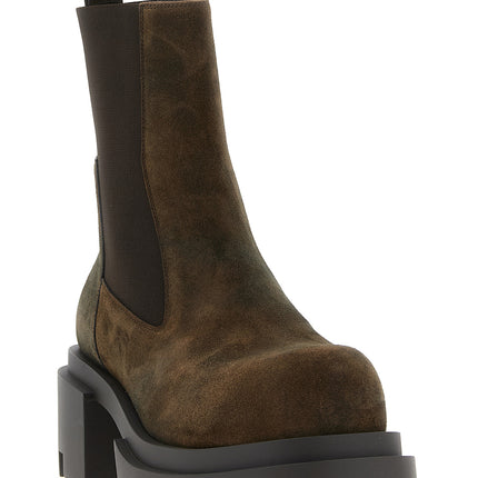 Rick Owens Brown Calfskin Ankle Boots