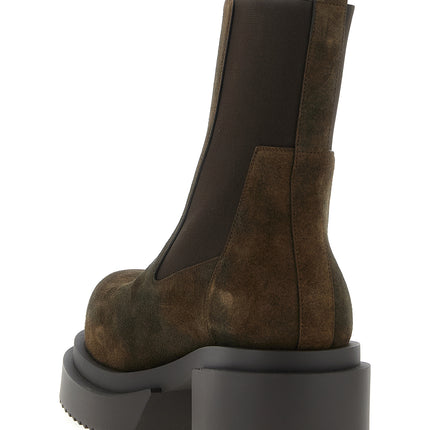 Rick Owens Brown Calfskin Ankle Boots