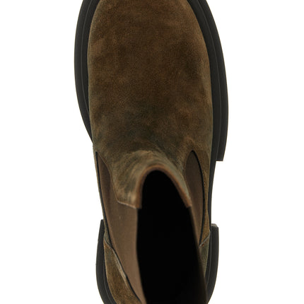 Rick Owens Brown Calfskin Ankle Boots