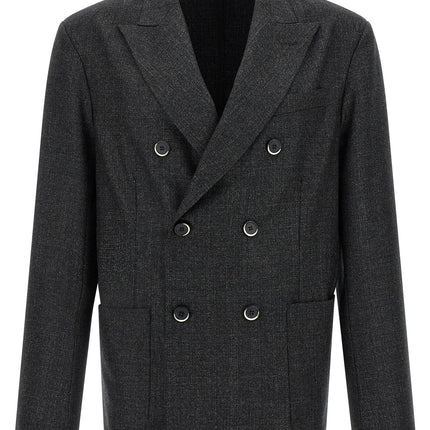 BARENA Gray Virgin Wool Blazer