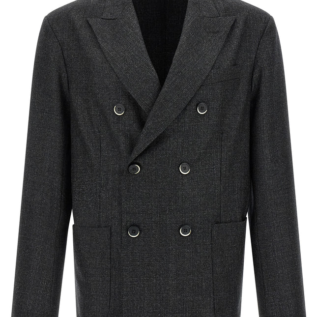 BARENA Gray Virgin Wool Blazer