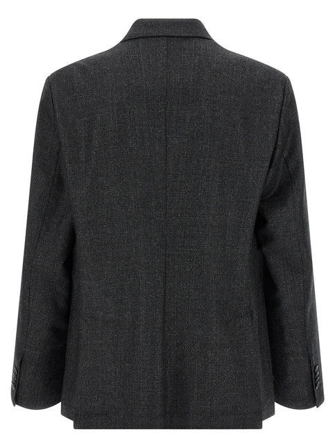 BARENA Gray Virgin Wool Blazer