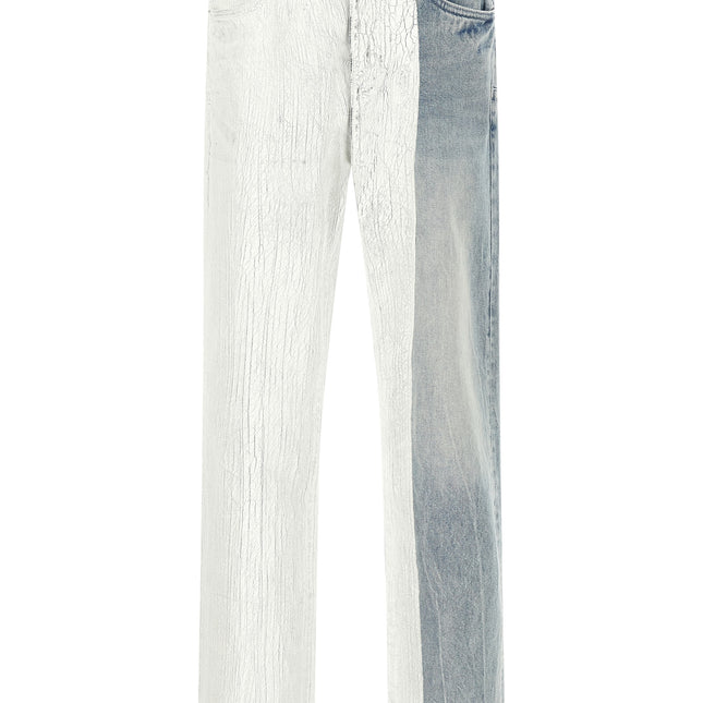 PURPLE Blue Cotton Straight-Leg Jeans