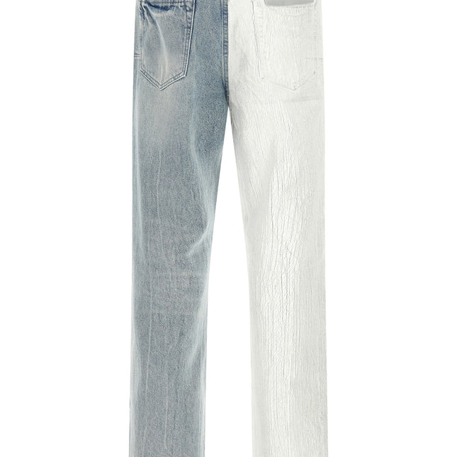PURPLE Blue Cotton Straight-Leg Jeans