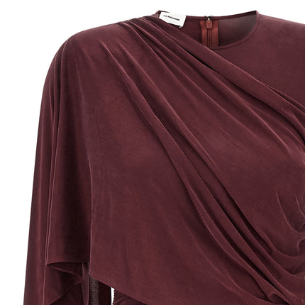 The Andamane Bordeaux Copper Short Dress