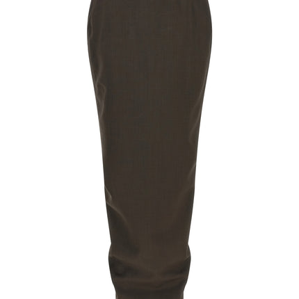 Rick Owens Gray Wool Mini Skirt