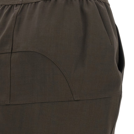 Rick Owens Gray Wool Mini Skirt