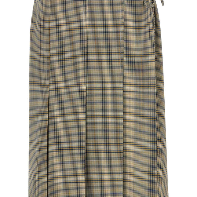 Marni Gray Polyester Midi Skirt