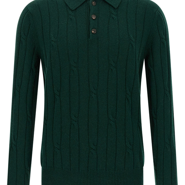 ZANONE Bicolor Virgin Wool Polo Shirt