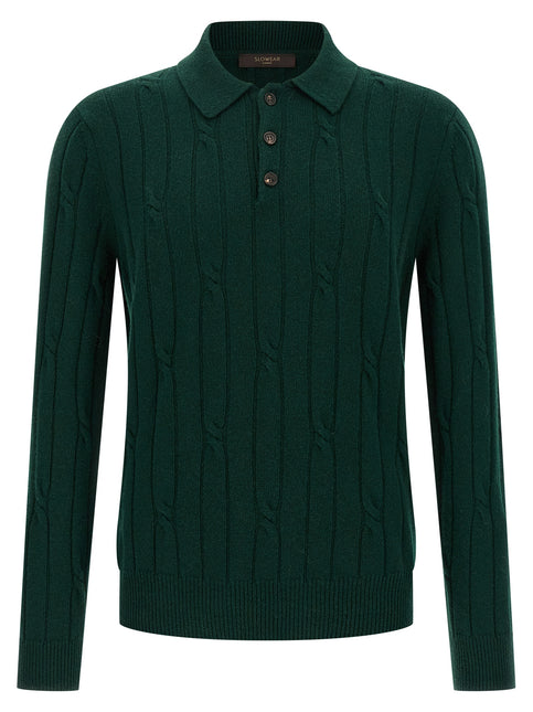 ZANONE Bicolor Virgin Wool Polo Shirt