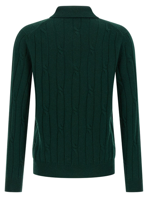 ZANONE Bicolor Virgin Wool Polo Shirt