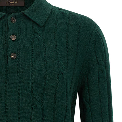 ZANONE Bicolor Virgin Wool Polo Shirt