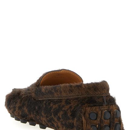Tod's Brown Calfskin Slip-On Loafers