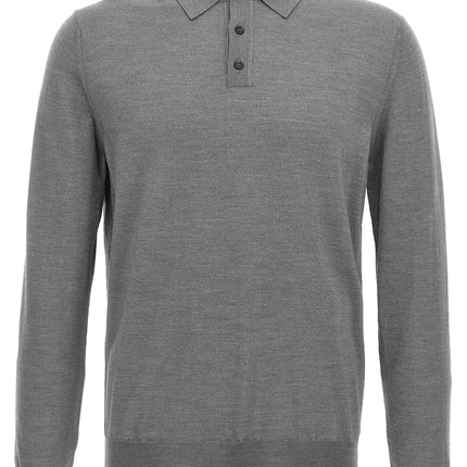 ZANONE Gray Cashmere Polo Shirt