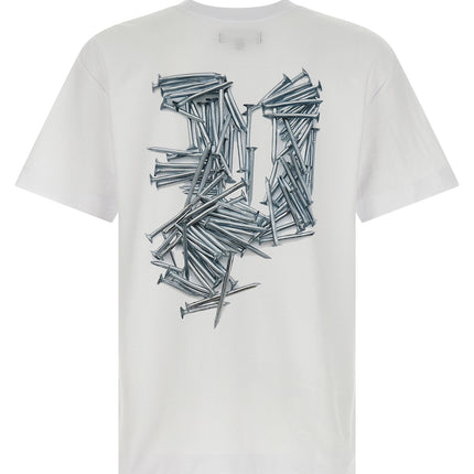 PURPLE White Cotton T-Shirt