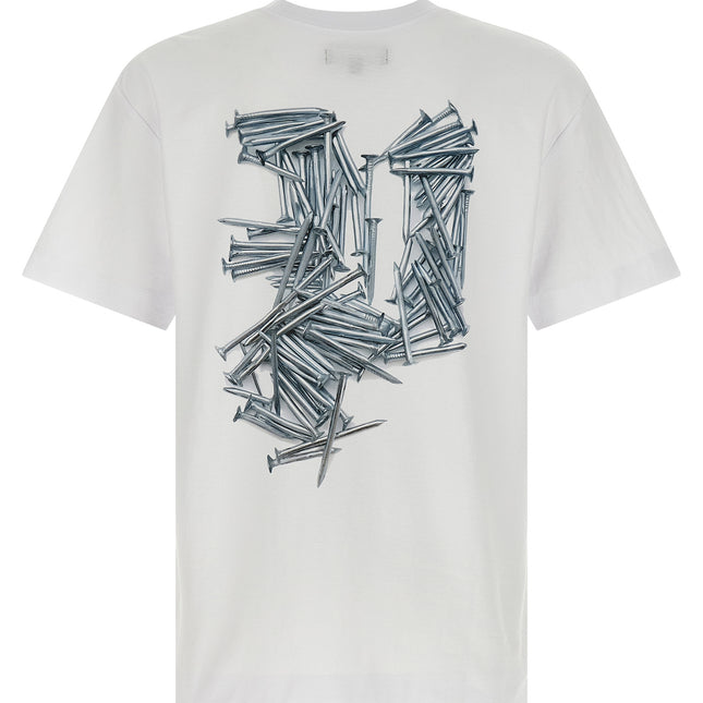 PURPLE White Cotton T-Shirt