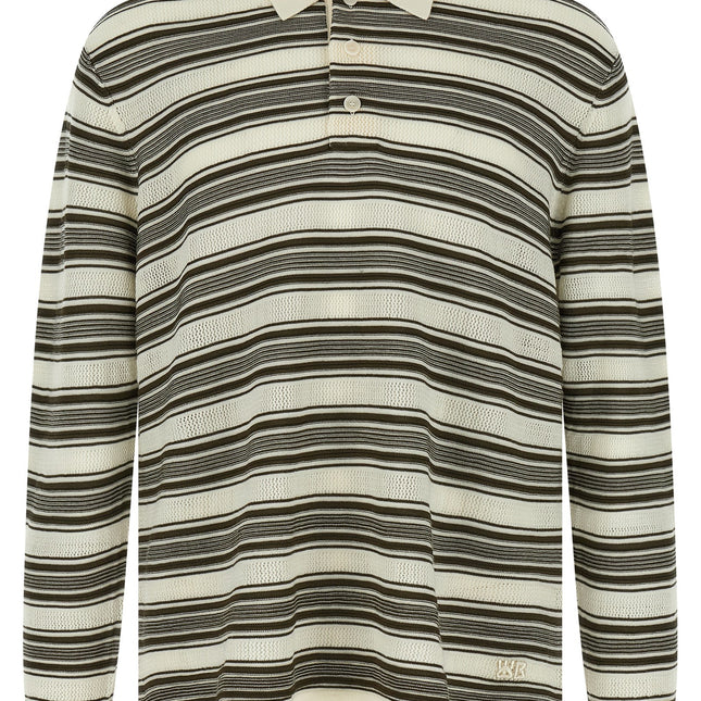 WALES BONNER Multicolor Wool Polo Shirt