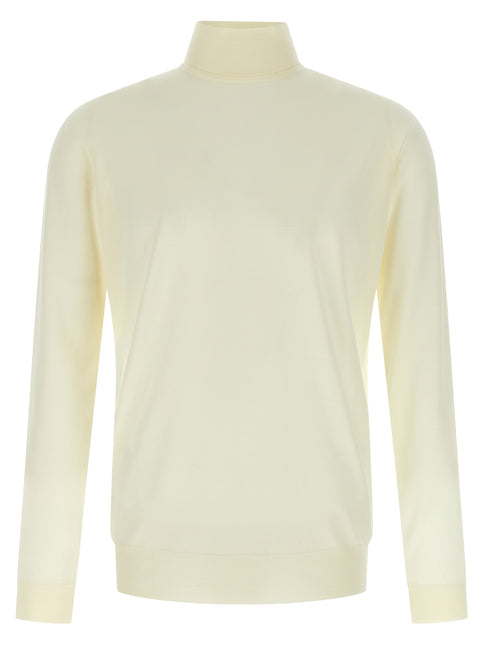 JOHN SMEDLEY Black Merino Wool Cardigan