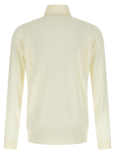 JOHN SMEDLEY Black Merino Wool Cardigan