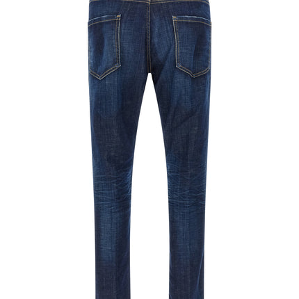 Dsquared² Blue Cotton Straight-Leg Jeans