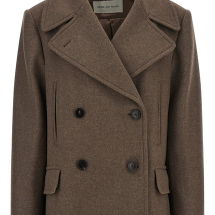 Dries Van Noten Brown Wool Coat